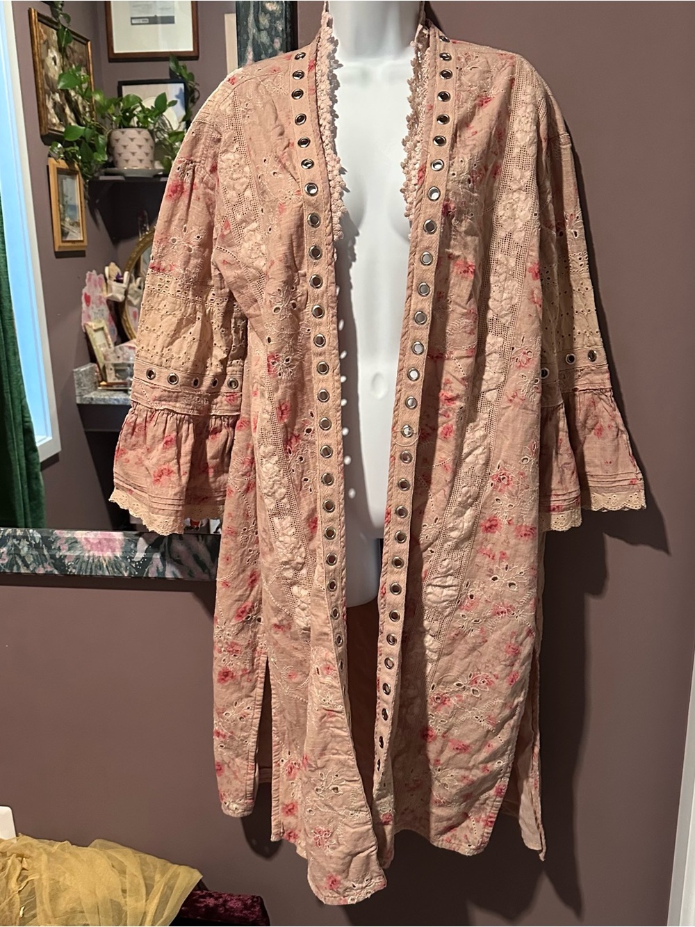 FREE PEOPLE ON THE ROAD DUSTER xs jacket kimono cardigan cover up